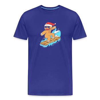 Gingerbread man Christmas gingerbread - Men's Premium Organic T-Shirt - royal blue - Front - Damien (186cm)