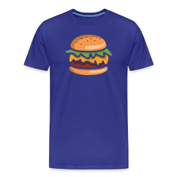 Comic Burger Cheeseburger - Männer Premium Bio T-Shirt - Königsblau - Vorne - Damien (186cm)