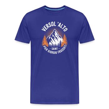 Verso L Alto Saint Pier Giorgio Frassati - Männer Premium Bio T-Shirt - Königsblau - Vorne - Damien (186cm)