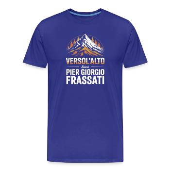 Verso L Alto Saint Pier Giorgio Frassati - Männer Premium Bio T-Shirt - Königsblau - Vorne - Damien (186cm)