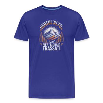 Verso L Alto Saint Pier Giorgio Frassati - Männer Premium Bio T-Shirt - Königsblau - Vorne - Damien (186cm)