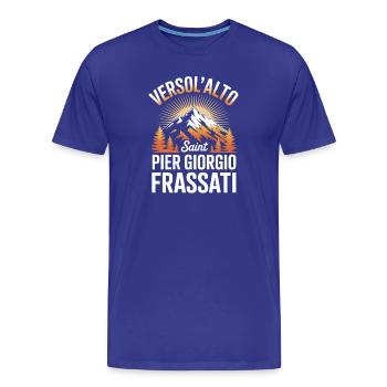 Verso L Alto Saint Pier Giorgio Frassati - Männer Premium Bio T-Shirt - Königsblau - Vorne - Damien (186cm)