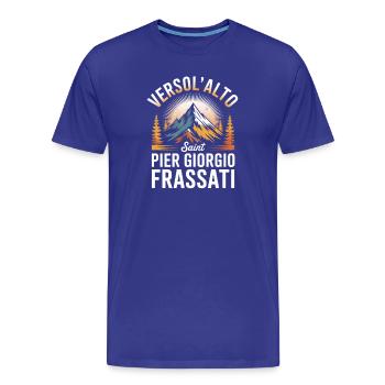 Verso L Alto Saint Pier Giorgio Frassati - Männer Premium Bio T-Shirt - Königsblau - Vorne - Damien (186cm)