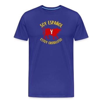 Spanish and proud of it - Men's Premium Organic T-Shirt - royal blue - Front - Damien (186cm)