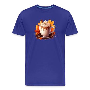 Cacao d'automne - T-shirt bio Premium Homme - bleu roi - Devant - Damien (186cm)