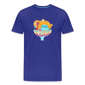Gingerbread Christmas Gingerbread Man - Men's Premium Organic T-Shirt - royal blue - Front - Damien (186cm)