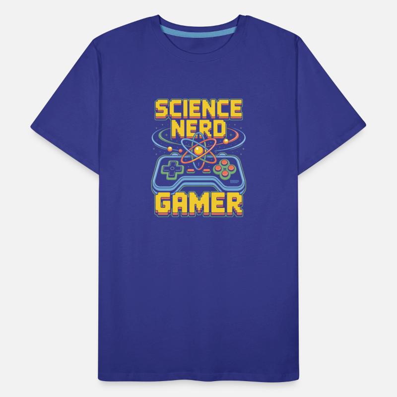 Science Nerd Gamer Atom Controller Wissenschaft T-shirt bio Premium Homme
