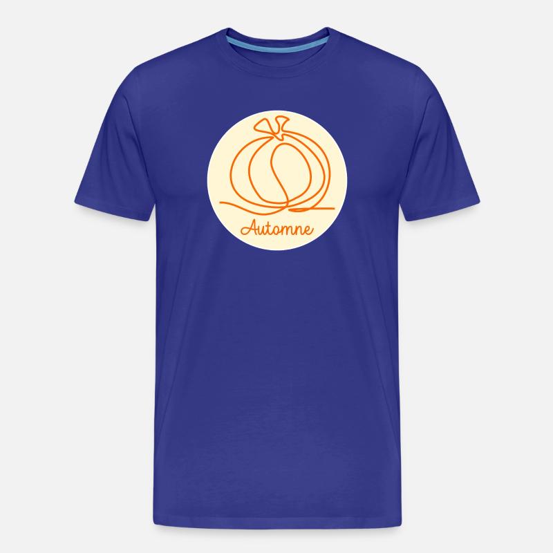 Herbstkürbis - Männer Premium Bio T-Shirt - Königsblau