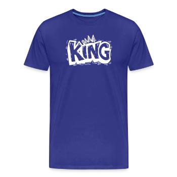King Graffiti - Men's Premium Organic T-Shirt - royal blue - Front - Damien (186cm)