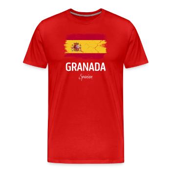Grenade - T-shirt bio Premium Homme - rouge - Devant - Damien (186cm)