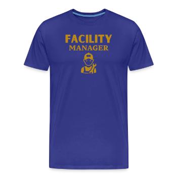 Facility Manager - Men's Premium Organic T-Shirt - royal blue - Front - Damien (186cm)