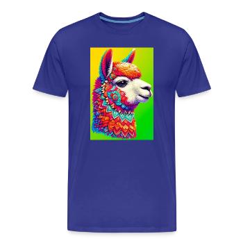 Alpaga - T-shirt bio Premium Homme - bleu roi - Devant - Damien (186cm)