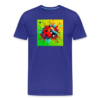 coccinelle - T-shirt bio Premium Homme - bleu roi - Devant - Damien (186cm)