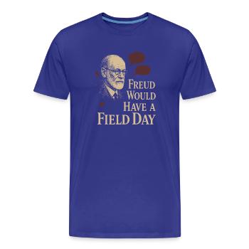 Un futur psychologue me diagnostique - T-shirt bio Premium Homme - bleu roi - Devant - Damien (186cm)