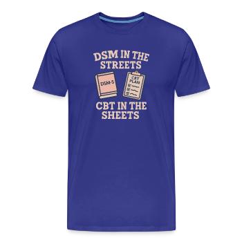 Un futur psychologue me diagnostique - T-shirt bio Premium Homme - bleu roi - Devant - Damien (186cm)