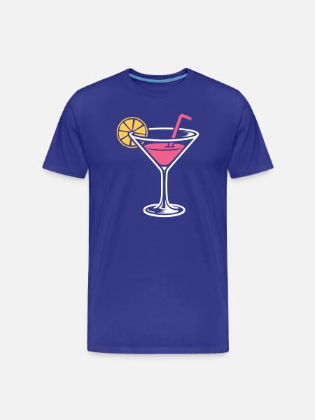 Cocktail Alcohol Mixed drink Long drinks - Men's Premium Organic T-Shirt - royal blue