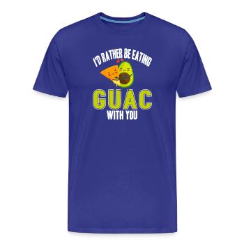 Propulsé par Guacamole Snack Funny Foodie Humour - T-shirt bio Premium Homme - bleu roi - Devant - Damien (186cm)