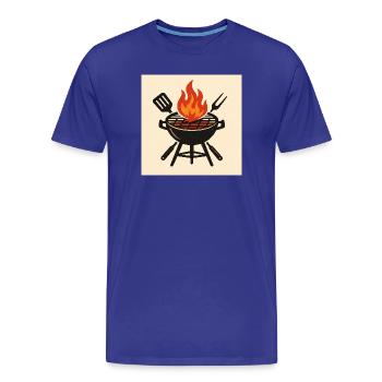 Feuriger Grillabend - Männer Premium Bio T-Shirt - Königsblau - Vorne - Damien (186cm)