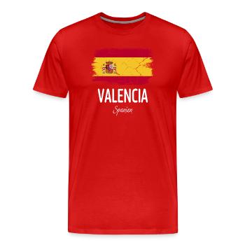 Valencia - Men's Premium Organic T-Shirt - red - Front - Damien (186cm)