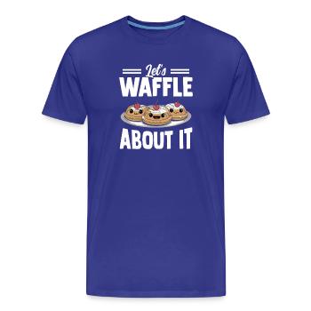 Gaufres belges Gaufres au beurre Crêpes - T-shirt bio Premium Homme - bleu roi - Devant - Damien (186cm)
