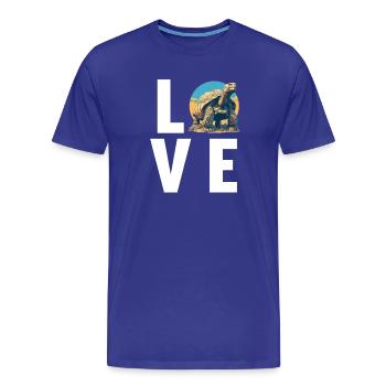 Tortues Tortue - T-shirt bio Premium Homme - bleu roi - Devant - Damien (186cm)
