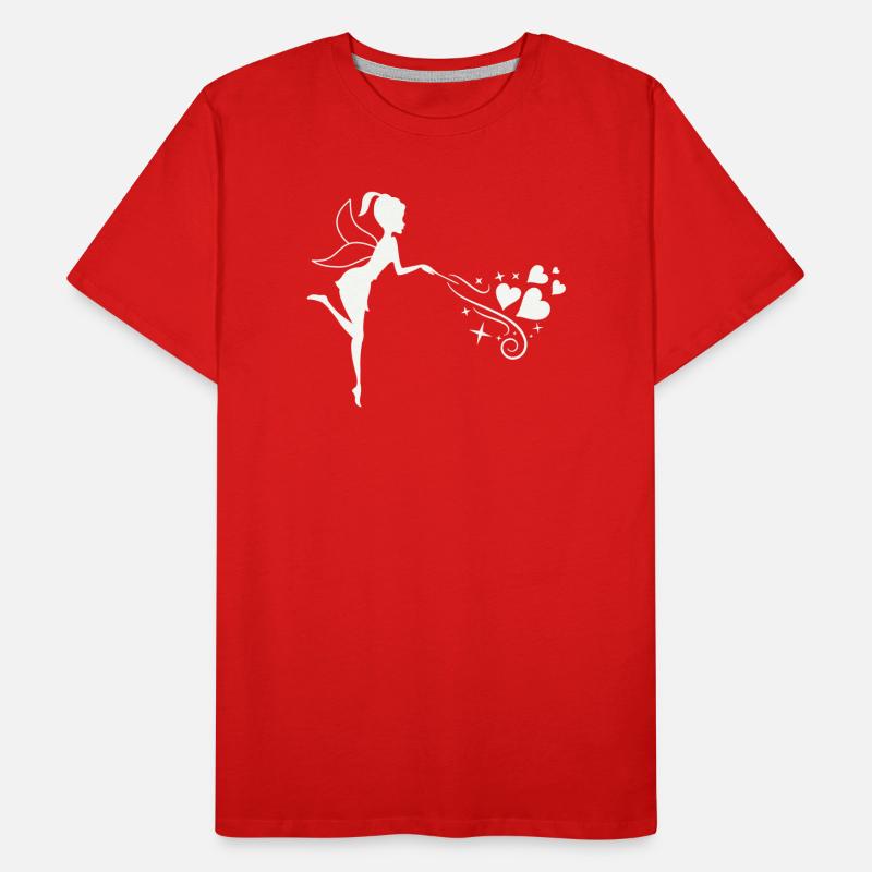 Märchenhafte Fee mit Herzmagie Männer Premium Bio T-Shirt