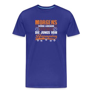 Heating Engineer Heating Construction Plumber Plumber - Men's Premium Organic T-Shirt - royal blue - Front - Damien (186cm)