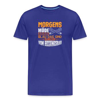 Heating Engineer Heating Construction Plumber Plumber - Men's Premium Organic T-Shirt - royal blue - Front - Damien (186cm)