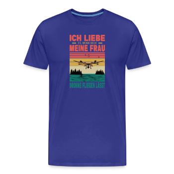 Accessoires de pilote de drone Drone Pilote de drone Cadeau - T-shirt bio Premium Homme - bleu roi - Devant - Damien (186cm)