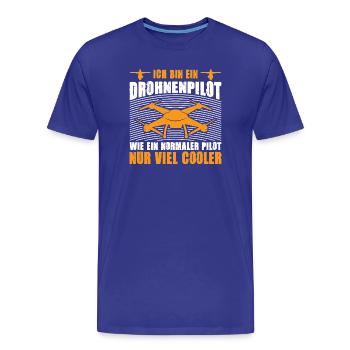 Drone Pilot Accessories Drone Pilot Drone Gift - Men's Premium Organic T-Shirt - royal blue - Front - Damien (186cm)