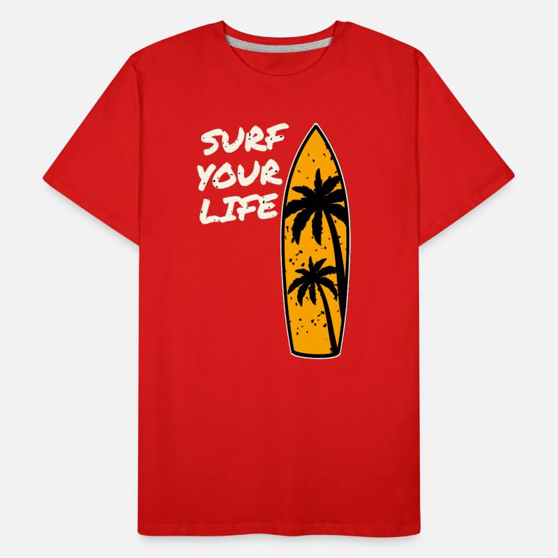 Devise de la vie de surfeur T-shirt bio Premium Homme