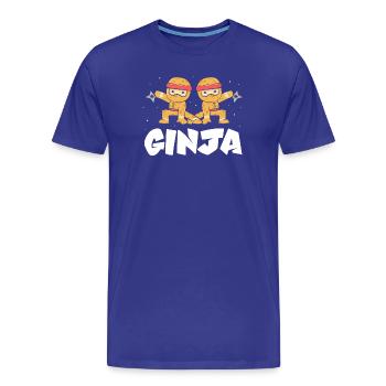 Gingerbread Christmas Gingerbread Man Gingerbread - Men's Premium Organic T-Shirt - royal blue - Front - Damien (186cm)