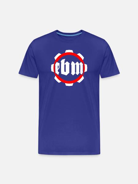 Industrial-inspired gear design - EBM - Men's Premium Organic T-Shirt - royal blue