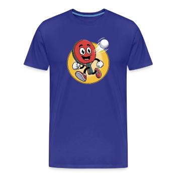 Table Tennis Cartoon Design - Männer Premium Bio T-Shirt - Königsblau - Vorne - Damien (186cm)