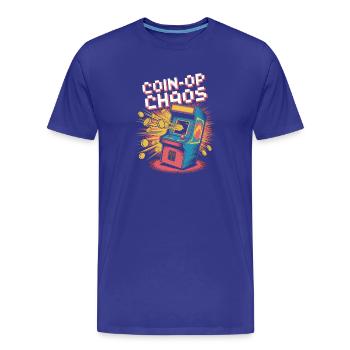 Coin-OP Chaos Pop Culture Retro Video Game - Men's Premium Organic T-Shirt - royal blue - Front - Damien (186cm)
