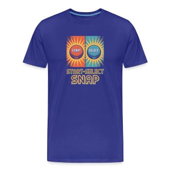 Home Select Snap Pop Culture Retro Video Game - Men's Premium Organic T-Shirt - royal blue - Front - Damien (186cm)