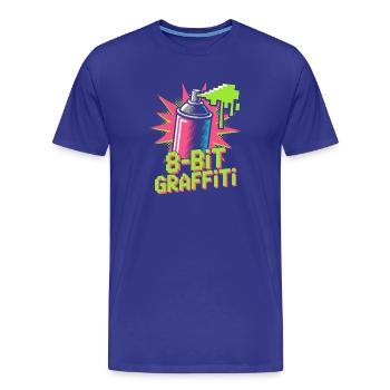 8-Bit Graffiti Pop Culture Retro Video Game - Men's Premium Organic T-Shirt - royal blue - Front - Damien (186cm)