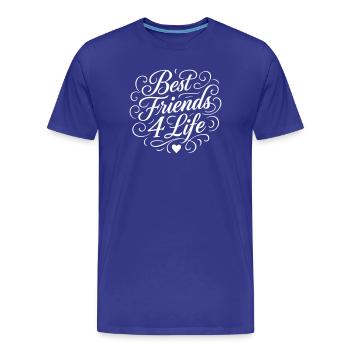 Meilleurs amis pour la vie - T-shirt bio Premium Homme - bleu roi - Devant - Damien (186cm)