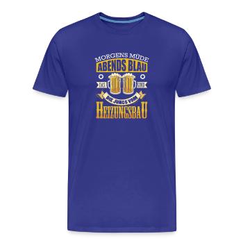 Heating Engineer Heating Construction Plumber Plumber - Men's Premium Organic T-Shirt - royal blue - Front - Damien (186cm)