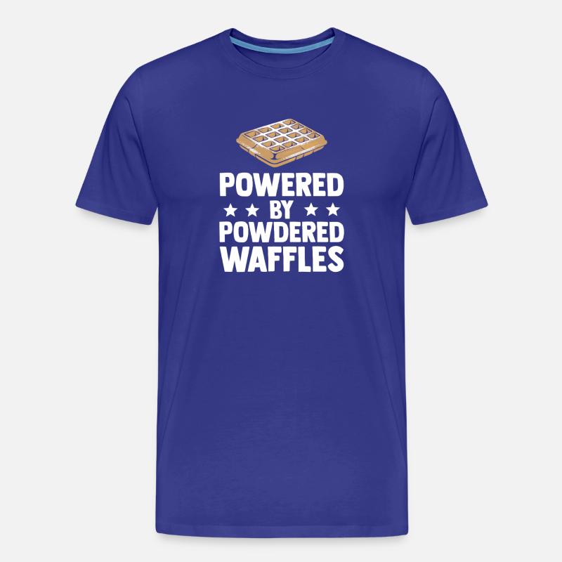 Powered By Powdered Waffles - Männer Premium Bio T-Shirt - Königsblau