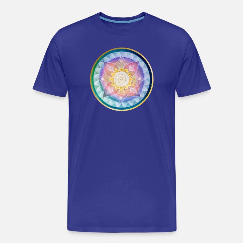 Harmonisches Mandala Meditations design - Männer Premium Bio T-Shirt - Königsblau