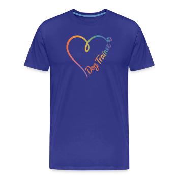Dresseur de chiens Heart - T-shirt bio Premium Homme - bleu roi - Devant - Damien (186cm)