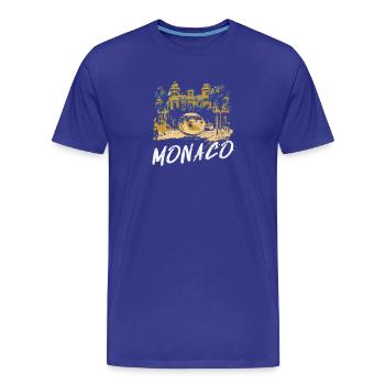 Fassade des Monaco Casinos, Golden Globe - Männer Premium Bio T-Shirt - Königsblau - Vorne - Damien (186cm)