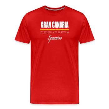 Gran Canaria - Männer Premium Bio T-Shirt - Rot - Vorne - Damien (186cm)