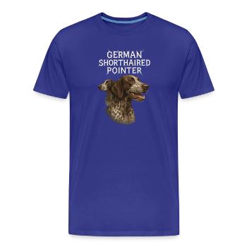 German Shorthaired Pointer - Männer Premium Bio T-Shirt - Königsblau - Vorne - Damien (186cm)