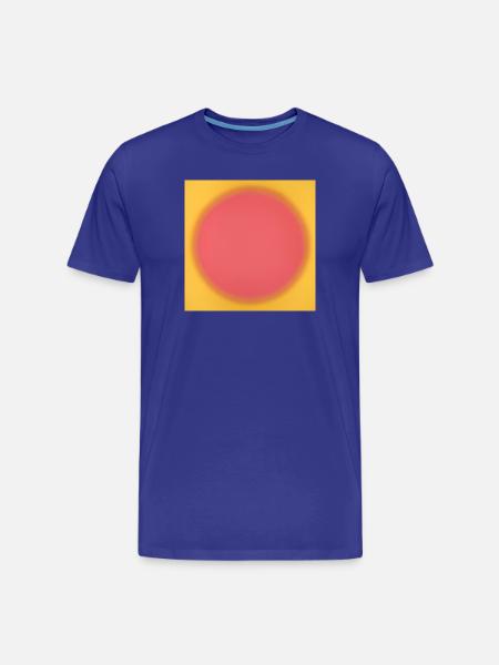 Cercle rose sur fond jaune - T-shirt bio Premium Homme - bleu roi