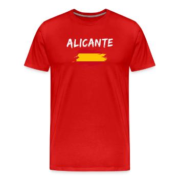 Alicante, Espagne - T-shirt bio Premium Homme - rouge - Devant - Damien (186cm)