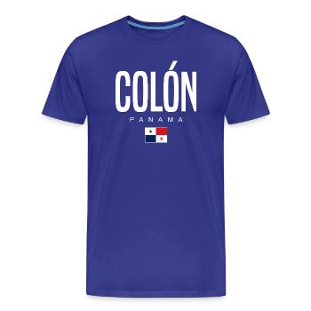 Colón Panama Panaméen - T-shirt bio Premium Homme - bleu roi - Devant - Damien (186cm)