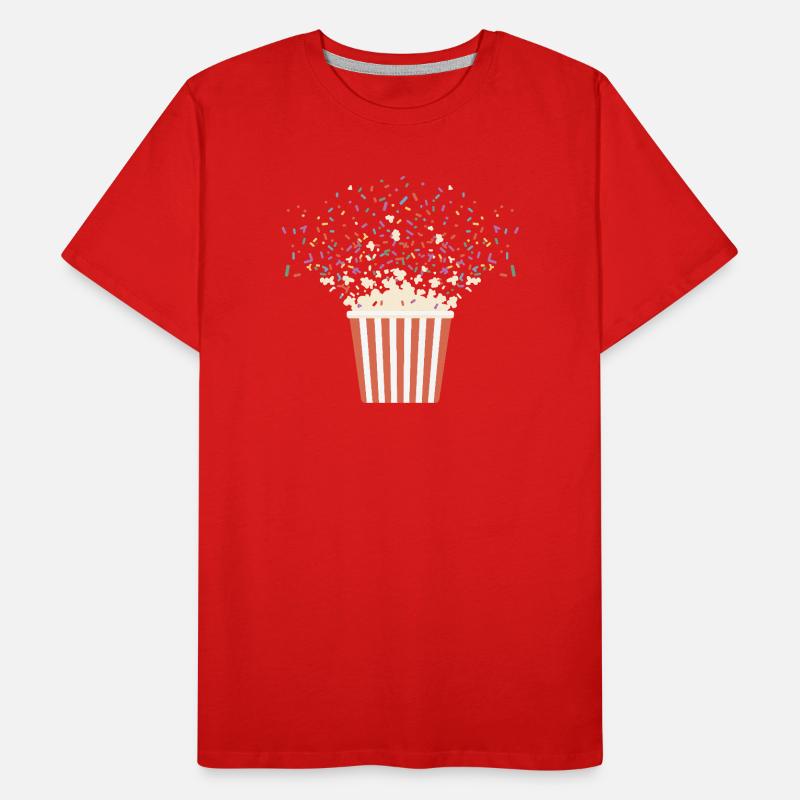 Explosion de pop-corn coloré avec des pépites pour T-shirt bio Premium Homme