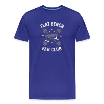 Développé couché Mememe Discover Me Bro Gym - T-shirt bio Premium Homme - bleu roi - Devant - Damien (186cm)